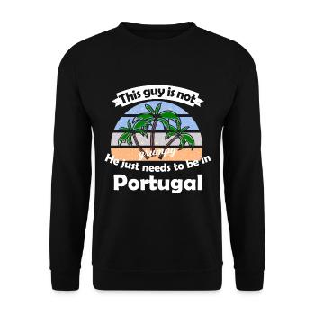 Les vacances au Portugal - Sweat-shirt Unisexe - noir - Devant - Alina (178cm) & Michal (187cm)