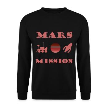 The expedition into space - Unisex Sweatshirt - black - Front - Alina (178cm) & Michal (187cm)