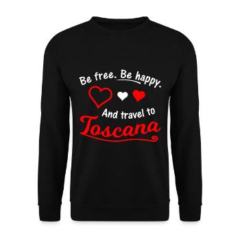 Holidays in Toscana Italy - Unisex Sweatshirt - black - Front - Alina (178cm) & Michal (187cm)