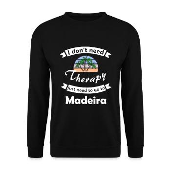 L’île de Madère au Portugal - Sweat-shirt Unisexe - noir - Devant - Alina (178cm) & Michal (187cm)