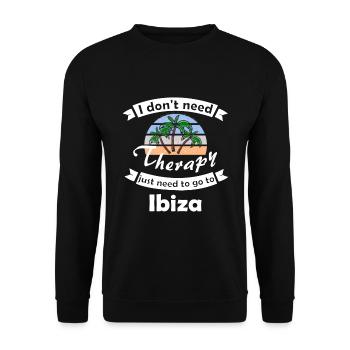 Holiday trip to Ibiza - Unisex Sweatshirt - black - Front - Alina (178cm) & Michal (187cm)