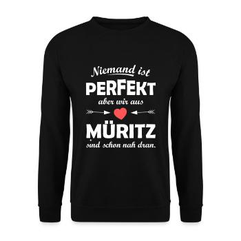 Müritz à l’est - Sweat-shirt Unisexe - noir - Devant - Alina (178cm) & Michal (187cm)