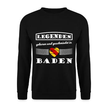 Das schöne Badnerland im Süden - Unisex Pullover - Schwarz - Vorne - Alina (178cm) & Michal (187cm)
