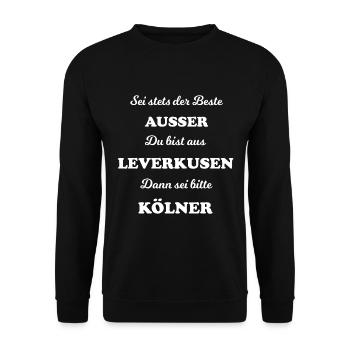 Fans from Cologne on the Rhine - Unisex Sweatshirt - black - Front - Alina (178cm) & Michal (187cm)
