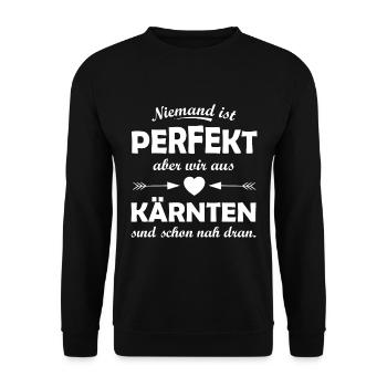 At home in Carinthia, Austria - Unisex Sweatshirt - black - Front - Alina (178cm) & Michal (187cm)