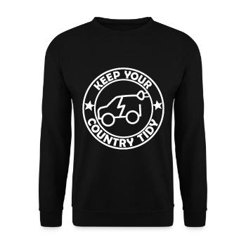 The electric vehicles - Unisex Sweatshirt - black - Front - Alina (178cm) & Michal (187cm)