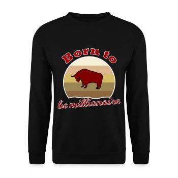 The Next Millionaire - Unisex Sweatshirt - black - Front - Alina (178cm) & Michal (187cm)