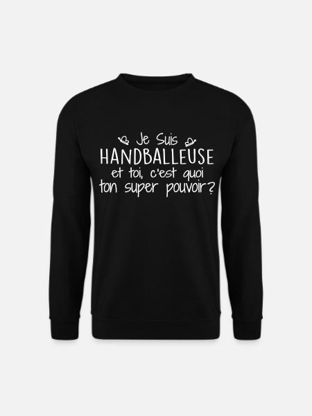 Ich bin Handballspieler. Was ist deine Superkraft? - Unisex Pullover - Schwarz