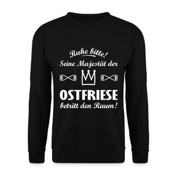 The East Frisians in the north - Unisex Sweatshirt - black - Front - Alina (178cm) & Michal (187cm)