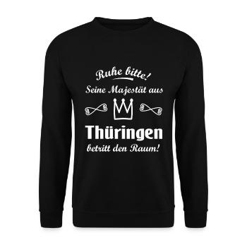The rulers of Thuringia - Unisex Sweatshirt - black - Front - Alina (178cm) & Michal (187cm)