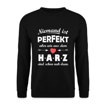 The home in the Harz Mountains - Unisex Sweatshirt - black - Front - Alina (178cm) & Michal (187cm)