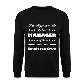The in the team - Unisex Sweatshirt - black - Front - Alina (178cm) & Michal (187cm)