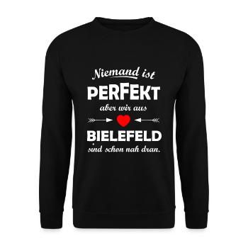 Les supporters de Bielefeld - Sweat-shirt Unisexe - noir - Devant - Alina (178cm) & Michal (187cm)