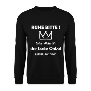Sa Majesté l’oncle - Sweat-shirt Unisexe - noir - Devant - Alina (178cm) & Michal (187cm)