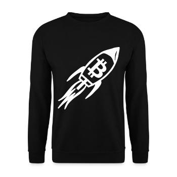 Aujourd’hui, le bitcoin décolle - Sweat-shirt Unisexe - noir - Devant - Alina (178cm) & Michal (187cm)