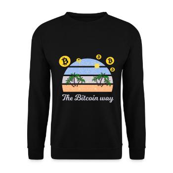 The path to Bitcoin - Unisex Sweatshirt - black - Front - Alina (178cm) & Michal (187cm)