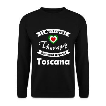 Holidays in Tuscany - Unisex Sweatshirt - black - Front - Alina (178cm) & Michal (187cm)