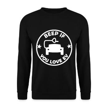Die elektrischen Autos - Unisex Pullover - Schwarz - Vorne - Alina (178cm) & Michal (187cm)