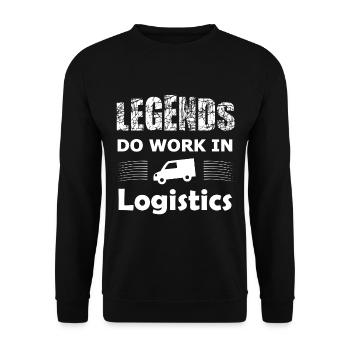 The legends of logistics - Unisex Sweatshirt - black - Front - Alina (178cm) & Michal (187cm)