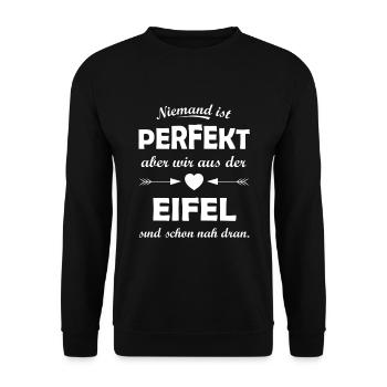 Die Eifel Legenden - Unisex Pullover - Schwarz - Vorne - Alina (178cm) & Michal (187cm)