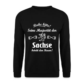 The King of Saxony - Unisex Sweatshirt - black - Front - Alina (178cm) & Michal (187cm)