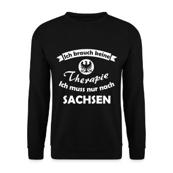 Therapy in Saxony - Unisex Sweatshirt - black - Front - Alina (178cm) & Michal (187cm)