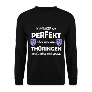 Thuringia in the east - Unisex Sweatshirt - black - Front - Alina (178cm) & Michal (187cm)