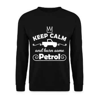 Benzin und Diesel Fahrzeuge - Unisex Pullover - Schwarz - Vorne - Alina (178cm) & Michal (187cm)