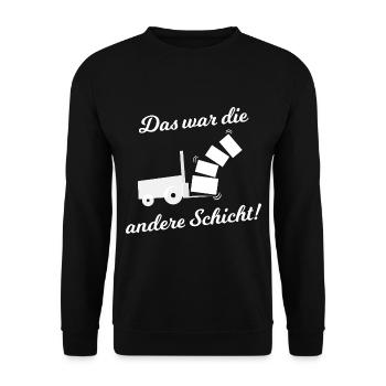 The Logistics Layer - Unisex Sweatshirt - black - Front - Alina (178cm) & Michal (187cm)