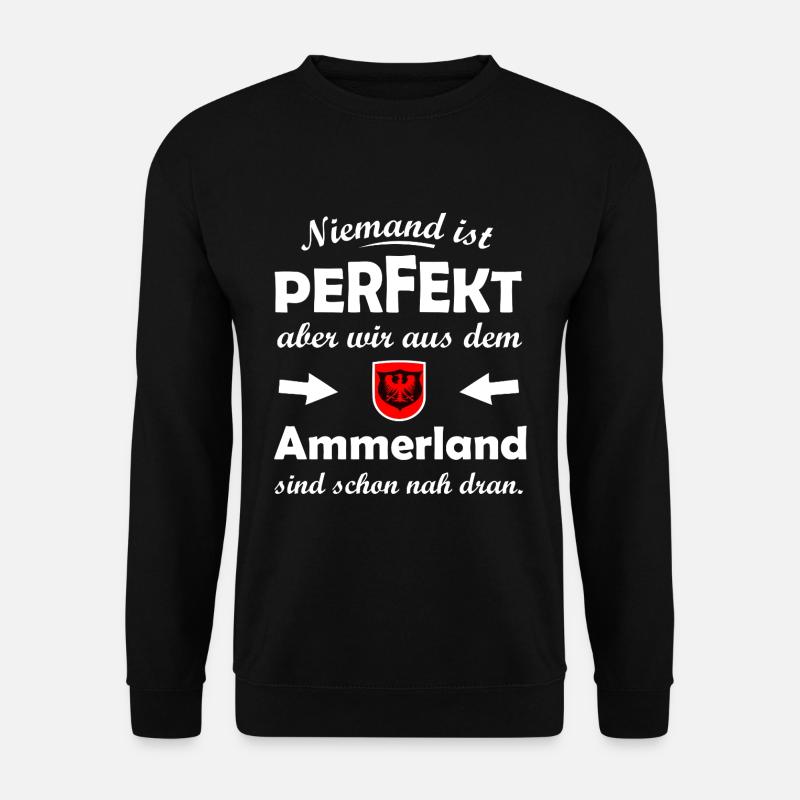 Perfekt im Ammerland - Unisex Pullover - Schwarz