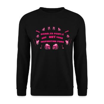 Not Your Inspiration Porn - Unisex Pullover - Schwarz - Vorne - Alina (178cm) & Michal (187cm)