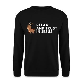 Christianisme christianisme cadeaux vêtements bible - Sweat-shirt Unisexe - noir - Devant - Alina (178cm) & Michal (187cm)