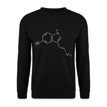 Sérotonine, chimie, formule structurelle - Sweat-shirt Unisexe - noir - Devant - Alina (178cm) & Michal (187cm)