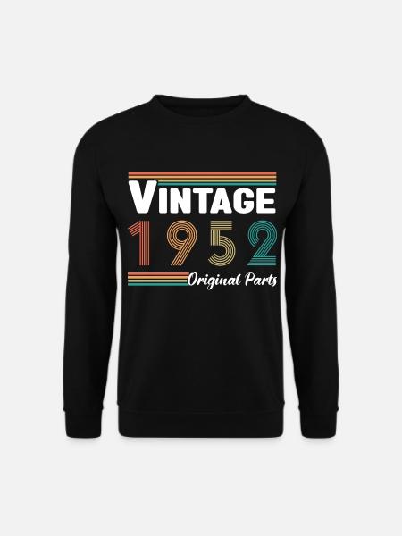 Vintage 1952 Original Parts Cadeau Anniversaire - Sweat-shirt Unisexe - noir