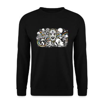 Masks of Life - Unisex Pullover - Schwarz - Vorne - Alina (178cm) & Michal (187cm)