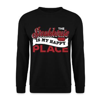 Steakhouse Steak Meats - Unisex Sweatshirt - black - Front - Alina (178cm) & Michal (187cm)