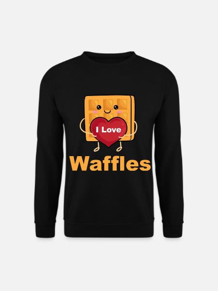 Ich liebe Waffeln - Unisex Pullover - Schwarz