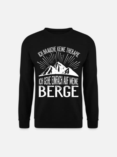 Berge sind meine Therapie - Unisex Pullover - Schwarz