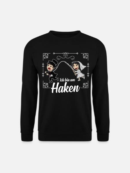 I'am on the Hook - Ich bin am Haken: Hochzeit - Unisex Pullover - Schwarz