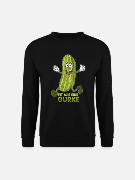 Fit wie eine Gurke Pickle Essiggurke Humor Sport - Unisex Pullover - Schwarz