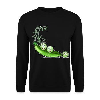 Humour de pois - Sweat-shirt Unisexe - noir - Devant - Alina (178cm) & Michal (187cm)