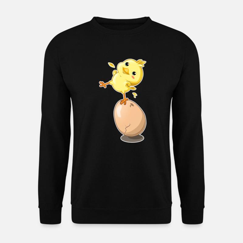 Küken Huhn Ei - Unisex Pullover - Schwarz