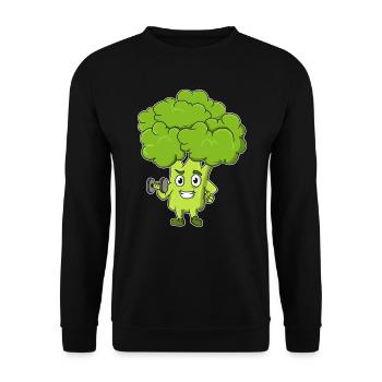 Entraînement au brocoli - Sweat-shirt Unisexe - noir - Devant - Alina (178cm) & Michal (187cm)