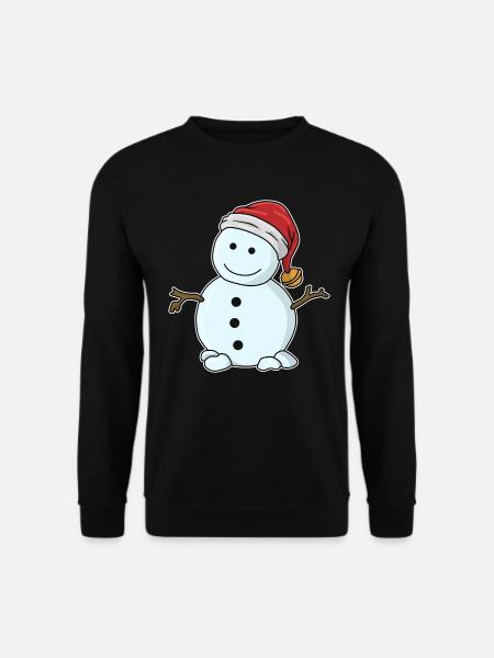 Schneemann ohne Nase - Unisex Pullover - Schwarz