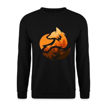 Fox animal design gifts - Unisex Sweatshirt - black - Front - Alina (178cm) & Michal (187cm)