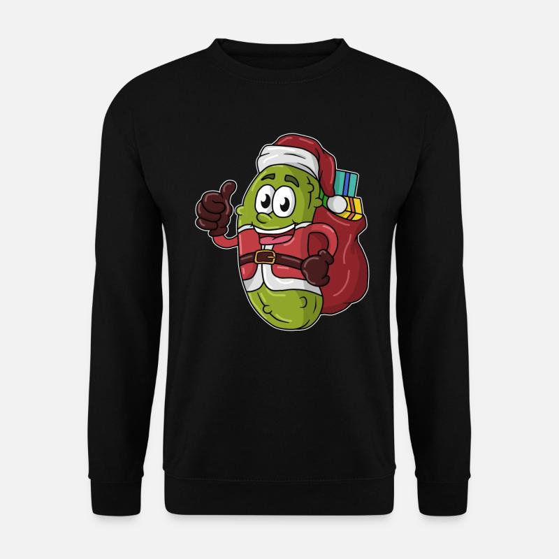 Frohe Weihnachten Merry Christmas Weihnachts Gurke - Unisex Pullover - Schwarz