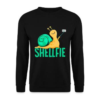 Escargot doux avec bâton étagère Escargot étagère - Sweat-shirt Unisexe - noir - Devant - Alina (178cm) & Michal (187cm)