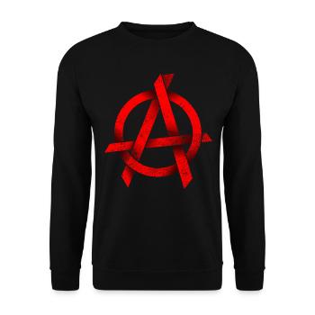 Signe d'anarchie rouge Fuck the System Punk Logo - Sweat-shirt Unisexe - noir - Devant - Alina (178cm) & Michal (187cm)