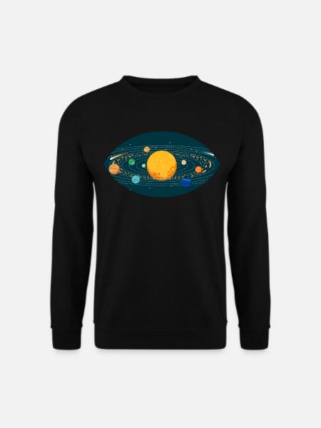 Planeten Sonnensystem Sonne Auge Erde Weltall - Unisex Pullover - Schwarz