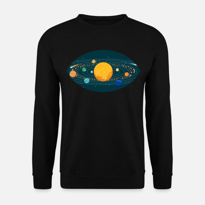 Planeten Sonnensystem Sonne Auge Erde Weltall - Unisex Pullover - Schwarz